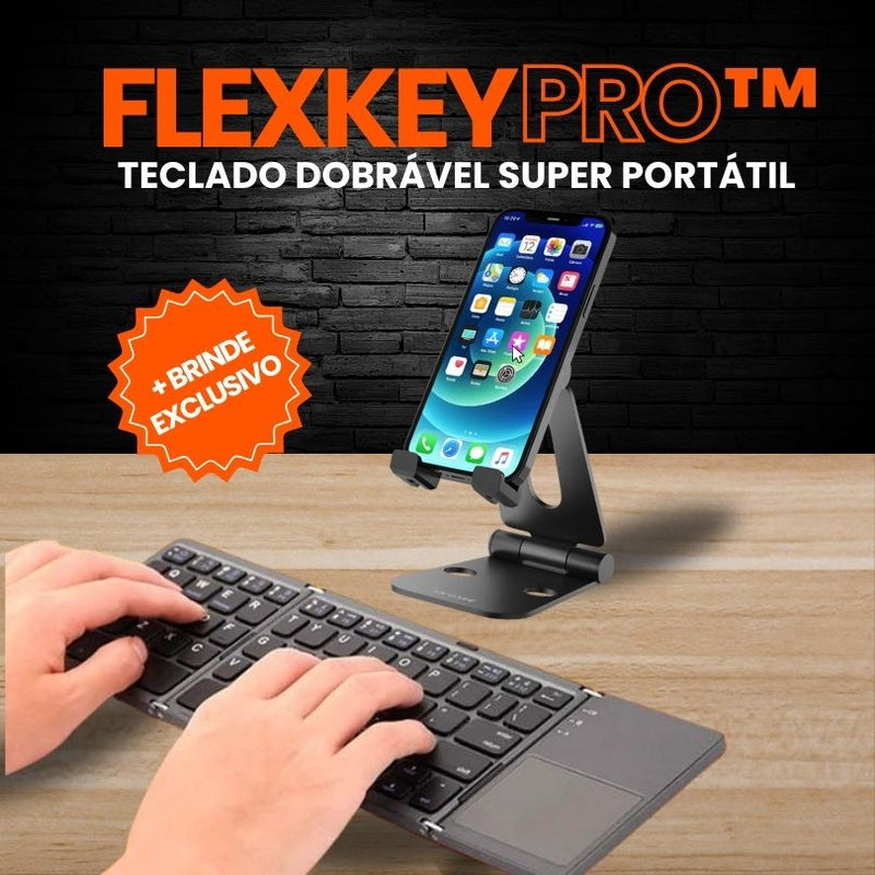 Teclado Portátil Dobrável FlexKey Pro