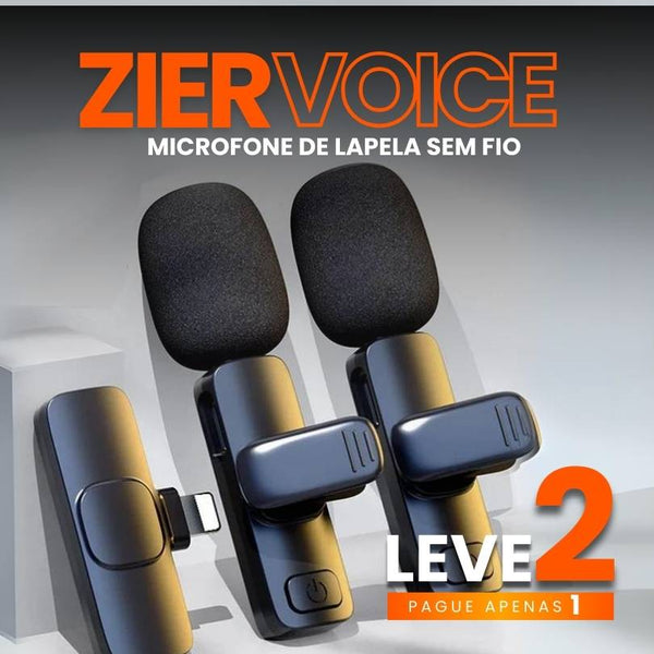 Microfone Lapela sem Fio | ZierVoice™ | Leve 2 Pague 1